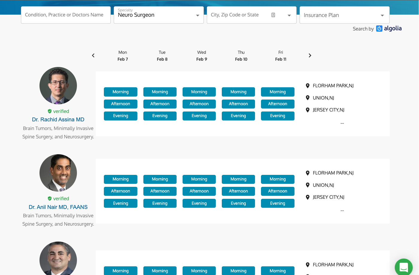 Pain Diagnosed Algolia Search