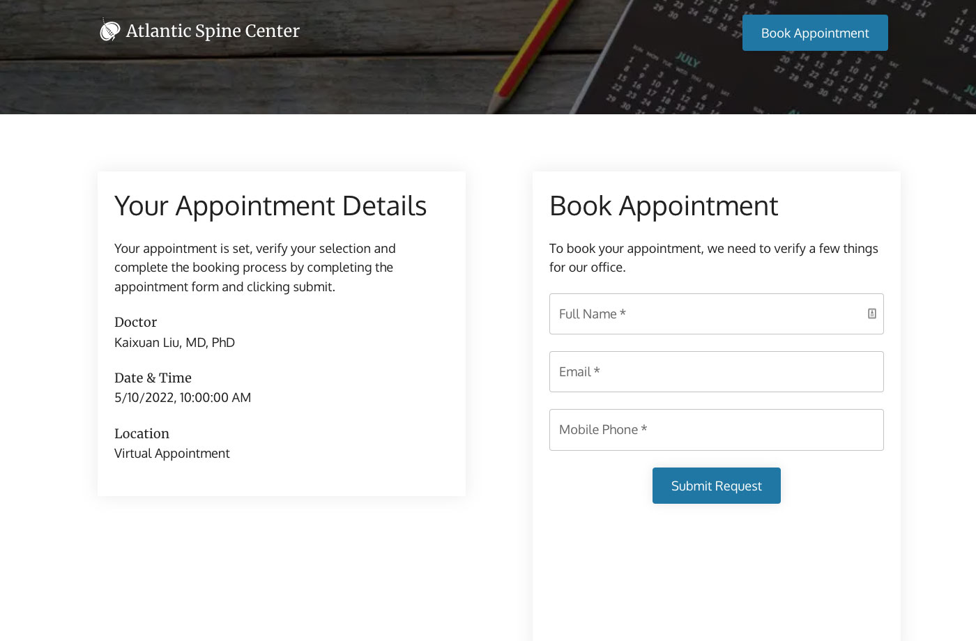Booking Form