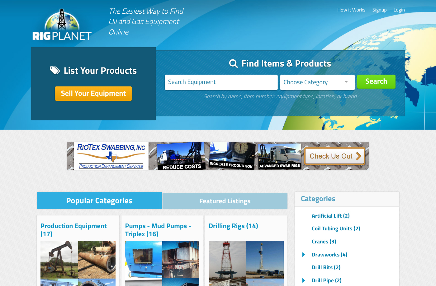 Rig Planet Homepage